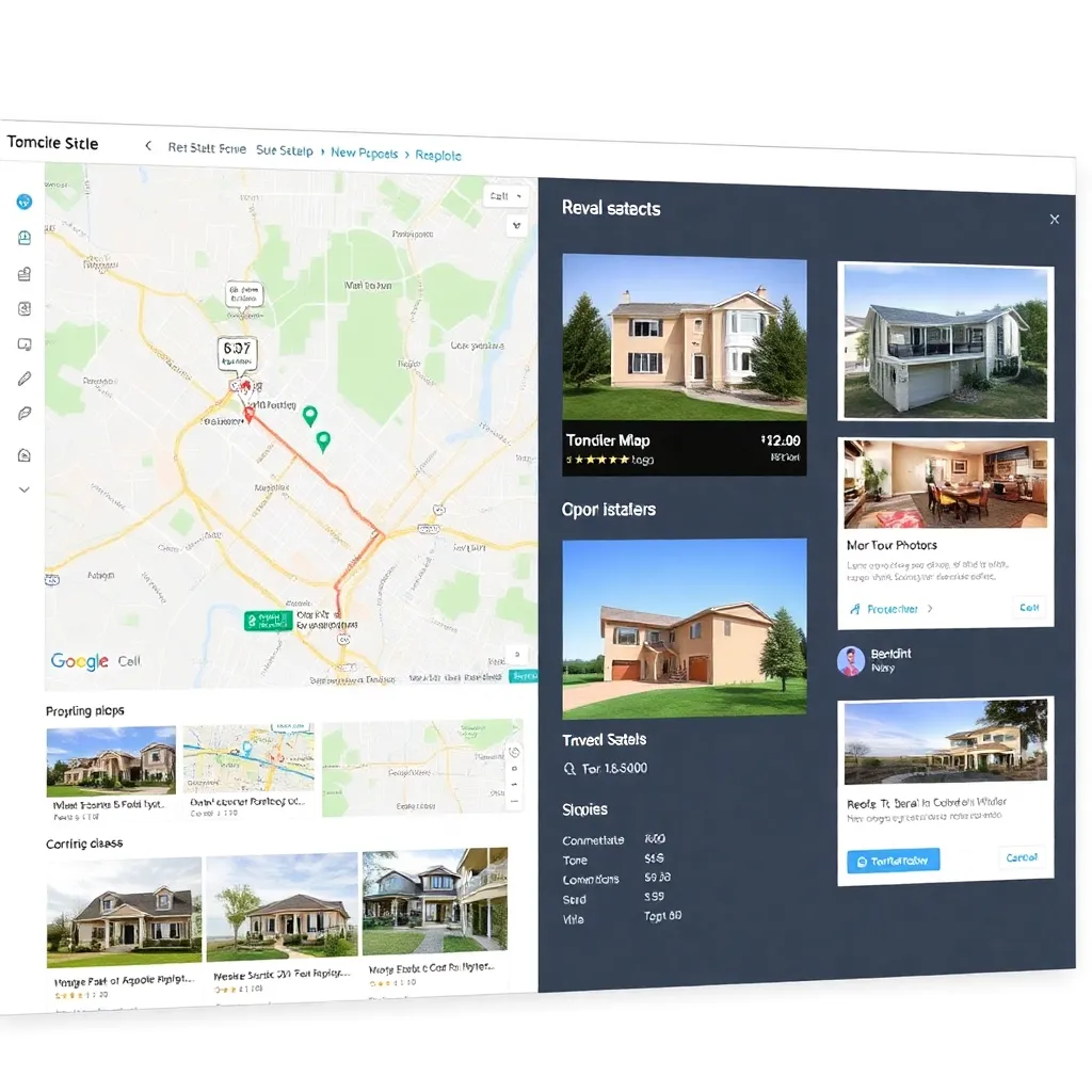Real estate property listing platform with interactive maps, property photos, and virtual tour features developed by Zendrix Infotech