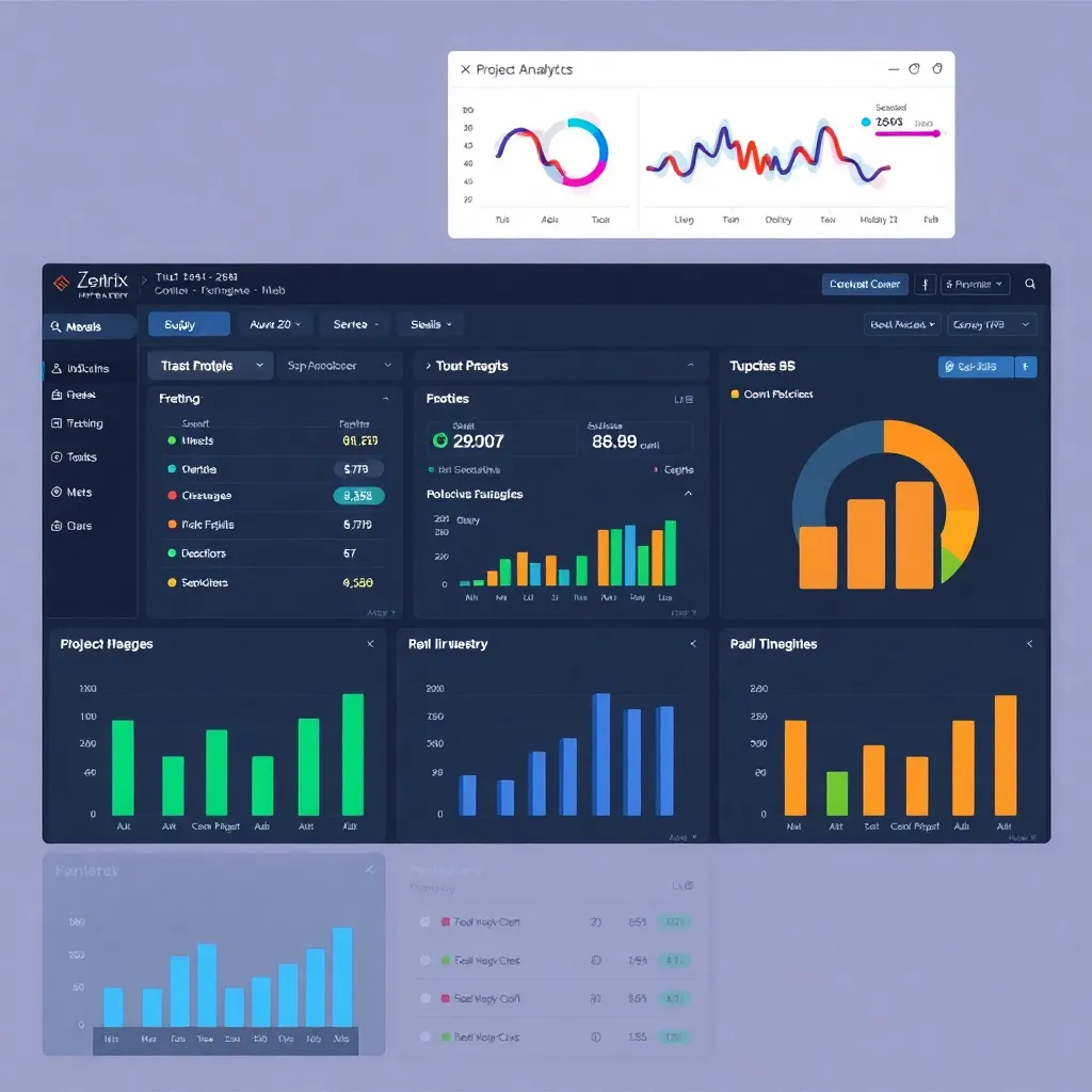 SaaS dashboard for project management with team collaboration, task tracking, and real-time analytics developed by Zendrix Infotech